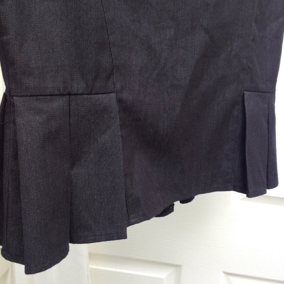 Rampage Straight Pencil Short Career Suit Skirt Stretch Pleated Hem Black 11 - Picture 2 of 12